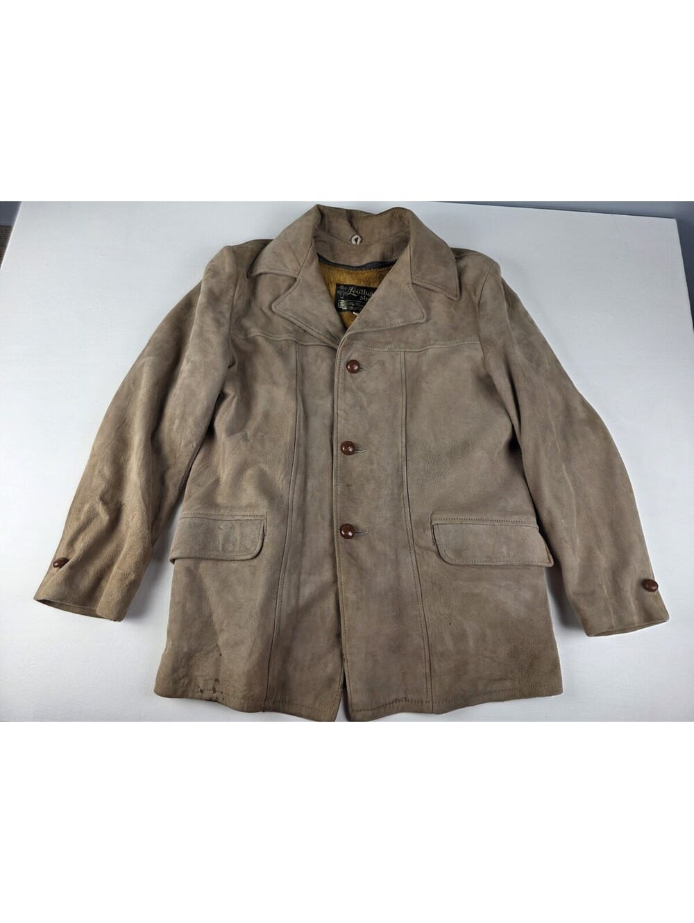 Vintage Men's Suede Coat - Size 38 - Removable Liner - Sears "The Leather Shop"